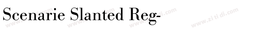 Scenarie Slanted Reg字体转换